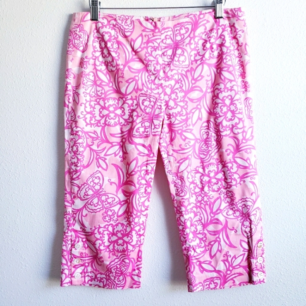 Vintage Lilly Pulitzer Butterfly Capri Pants